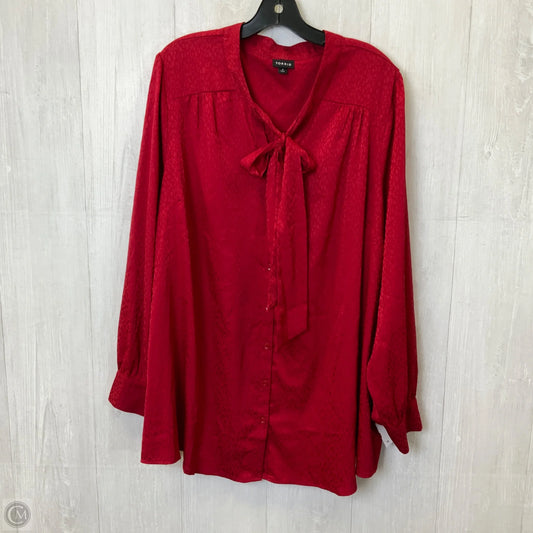 Top Long Sleeve By Torrid In Red, Size: 4x