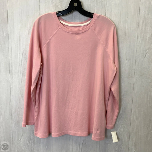 Top Long Sleeve Basic By Isaac Mizrahi Live Qvc In Pink, Size: 1x
