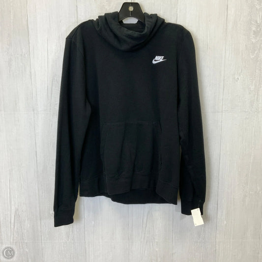 Sweatshirt Hoodie By Nike In Black, Size: L