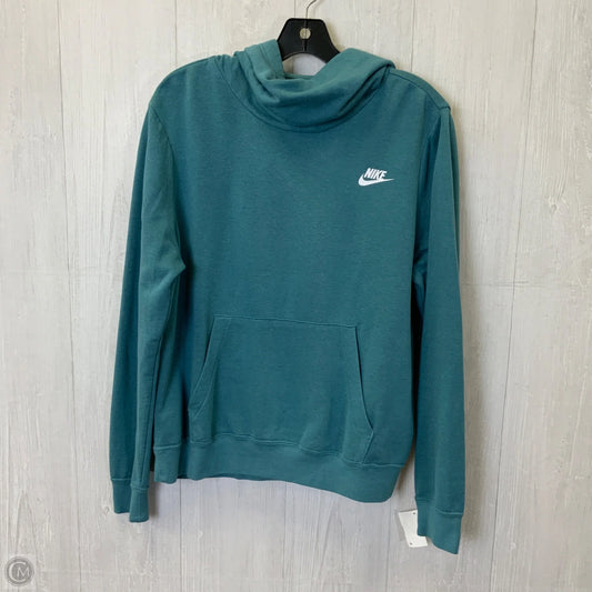 Sweatshirt Hoodie By Nike In Aqua, Size: L