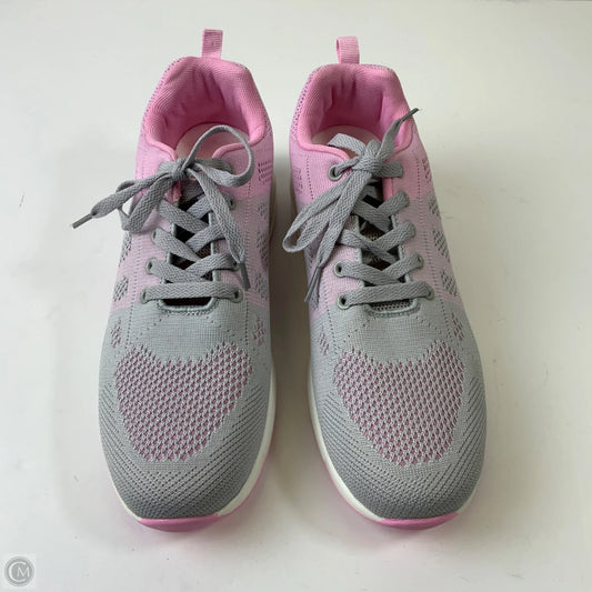 Shoes Athletic By Clothes Mentor In Grey & Pink, Size: 11