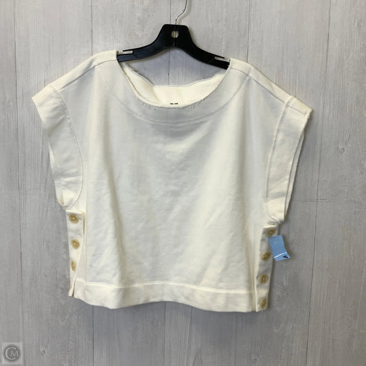 Sweater Short Sleeve By Anthropologie In White, Size: Xl