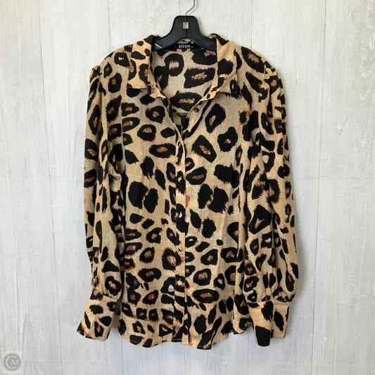 Top Long Sleeve By Btfbm In Animal Print, Size: 2x
