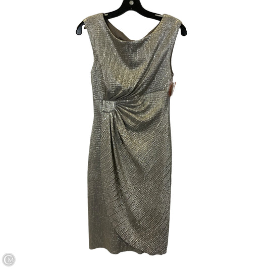 Dress Party Midi By Dressbarn In Gold, Size: 4