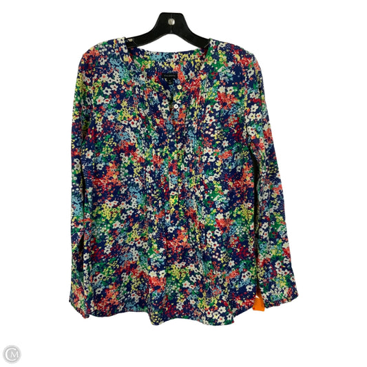 Top Long Sleeve By Talbots In Multi-colored, Size: S