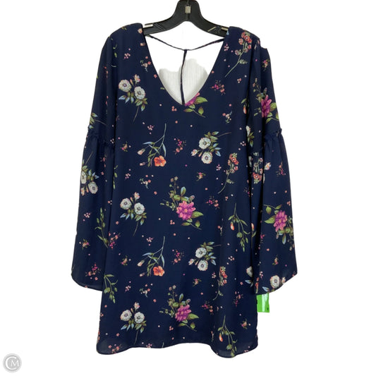 Tunic Long Sleeve By Clothes Mentor In Navy, Size: L