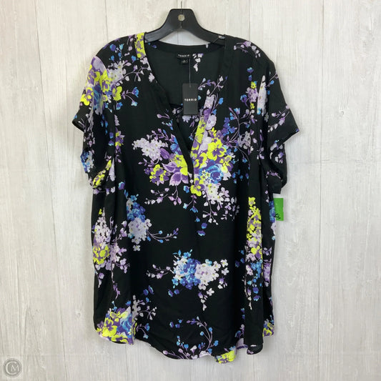 Top Short Sleeve By Torrid In Black & Yellow, Size: 3x