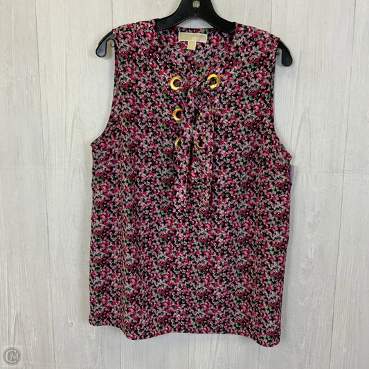 Top Sleeveless By Michael By Michael Kors In Floral Print, Size: L
