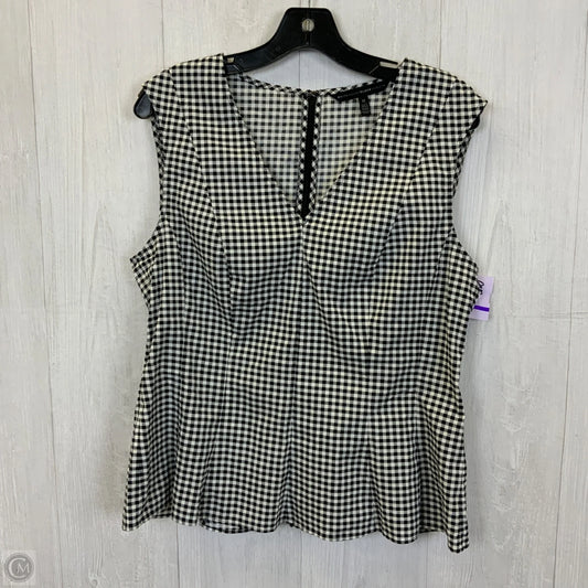 Top Sleeveless By White House Black Market In Black & White, Size: L