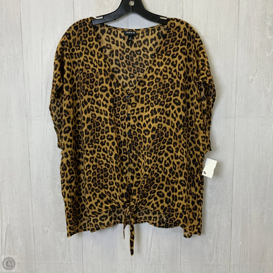 Top Short Sleeve By Torrid In Leopard Print, Size: 1x