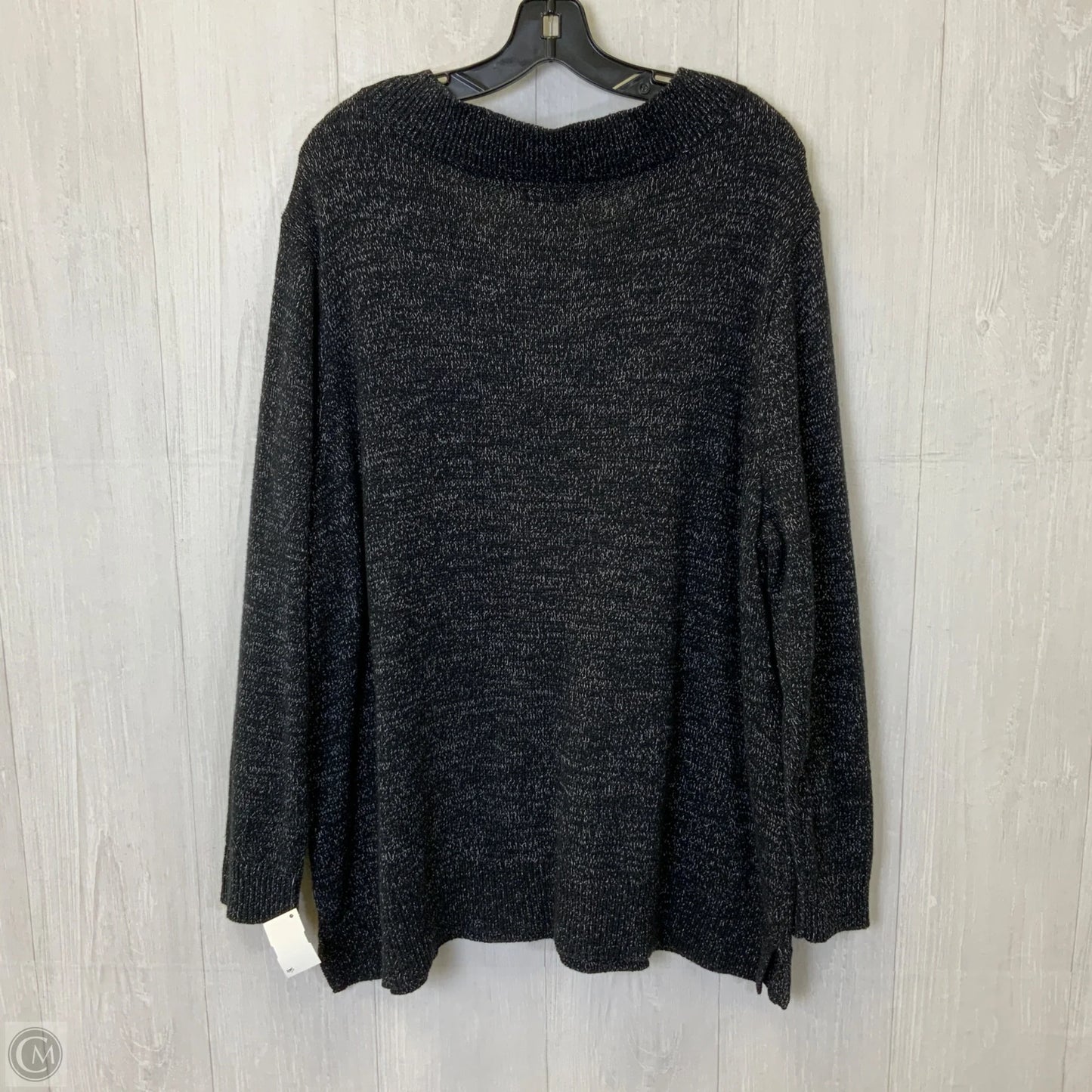 Sweater By Croft And Barrow In Black & White, Size: 3x
