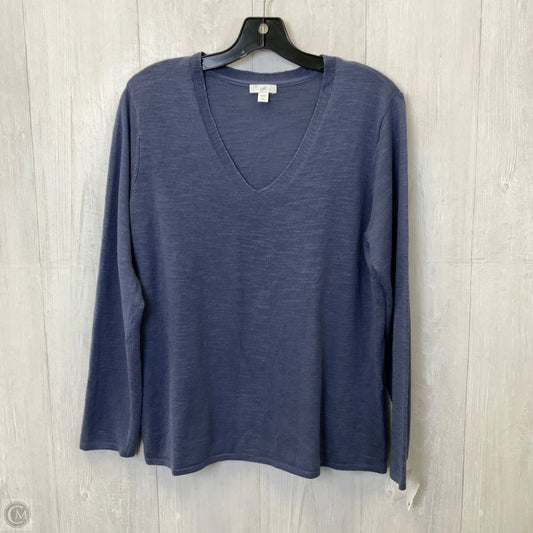 Top Long Sleeve By J. Jill In Navy, Size: L