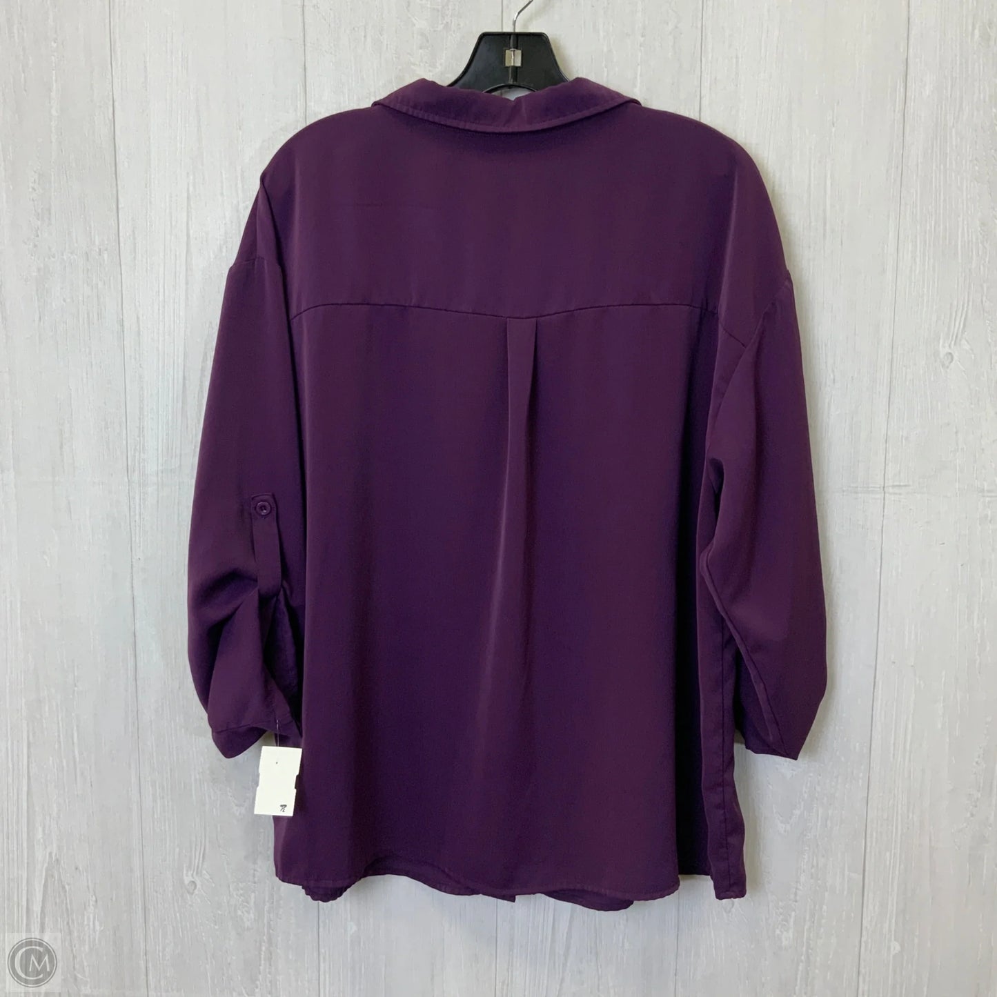 Top Long Sleeve By Clothes Mentor In Purple, Size: 2x