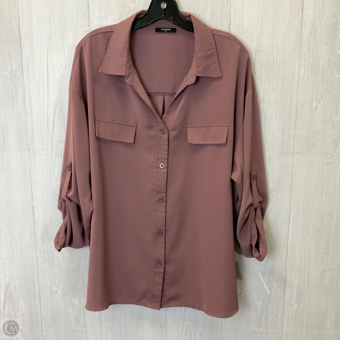 Top Long Sleeve By Clothes Mentor In Purple, Size: 2x