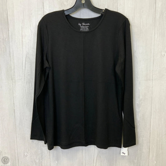Top Long Sleeve Basic By Chicos In Black, Size: M