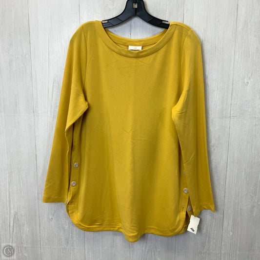 Top Long Sleeve By J. Jill In Yellow, Size: M