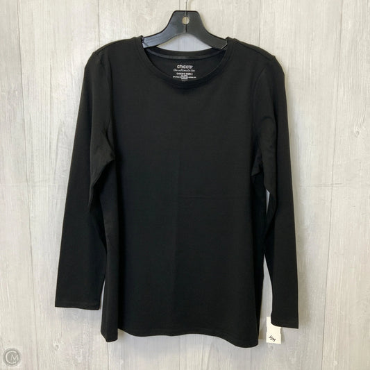 Top Long Sleeve Basic By Chicos In Black, Size: L