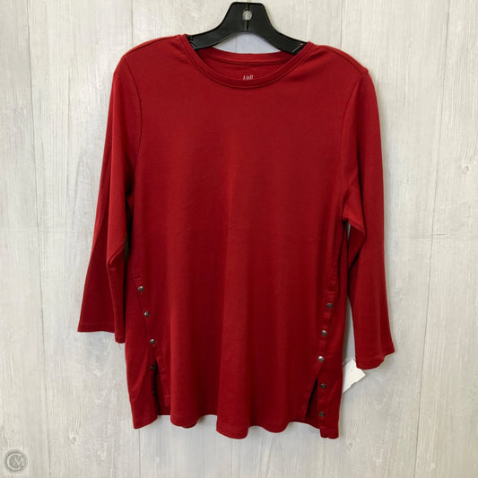 Top Long Sleeve By J. Jill In Red, Size: M