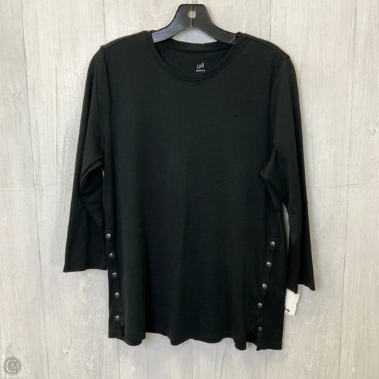 Top Long Sleeve By J. Jill In Black, Size: M