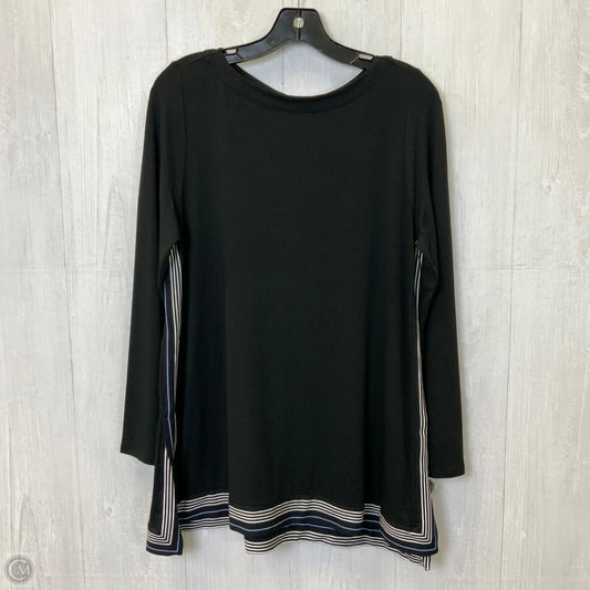 Top Long Sleeve By J. Jill In Black & Blue, Size: M