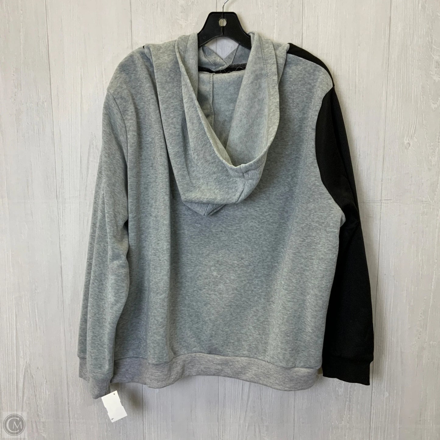 Sweatshirt Hoodie By Shein In Black & Grey, Size: 4x