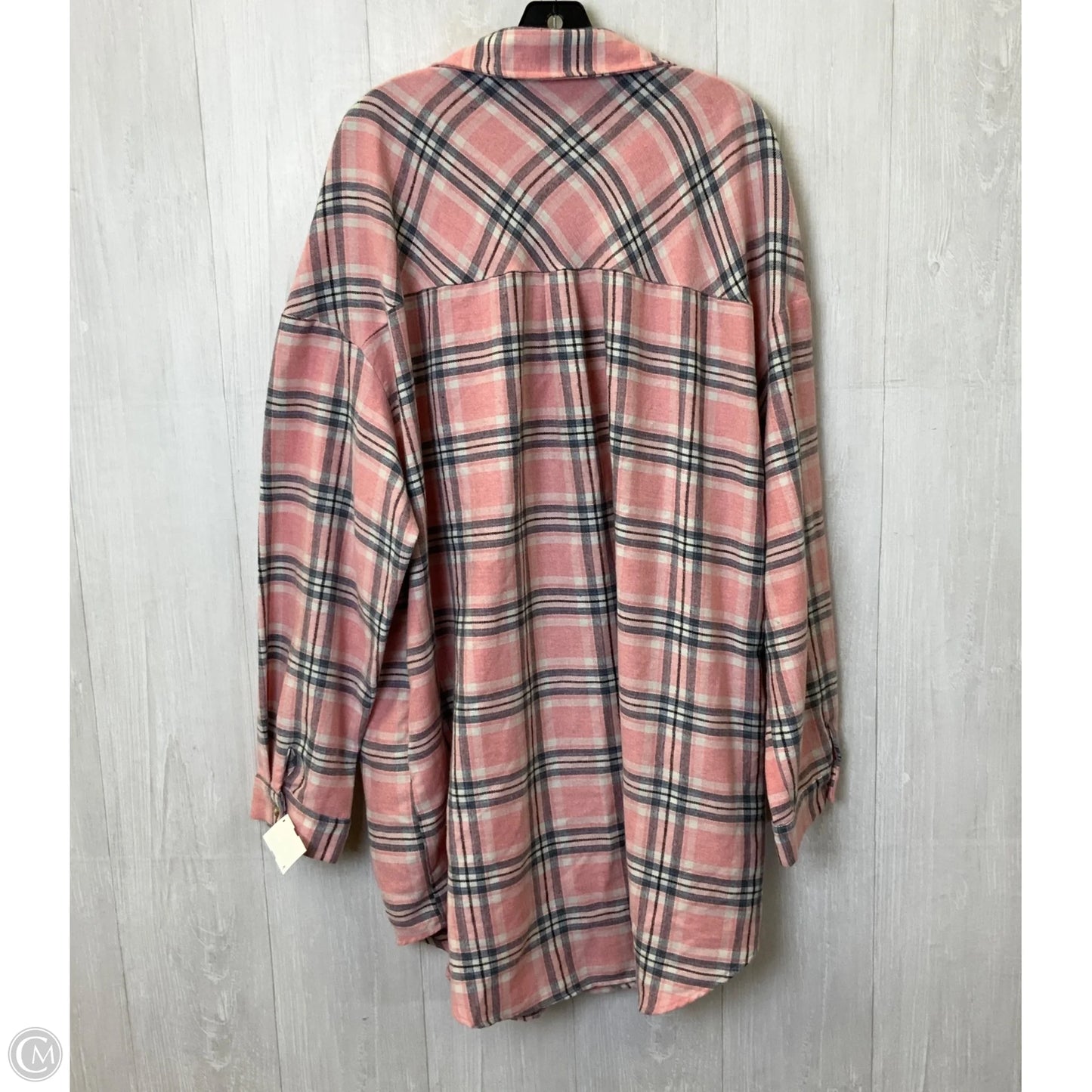 Tunic Long Sleeve By Clothes Mentor In Plaid Pattern, Size: 3x