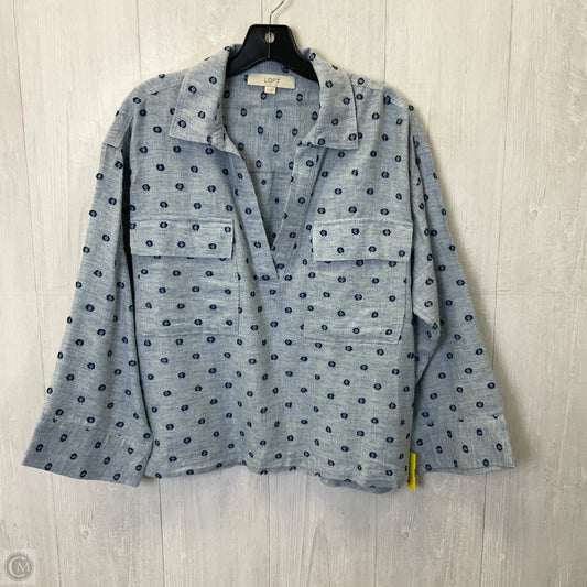 Top Long Sleeve By Loft In Blue, Size: M