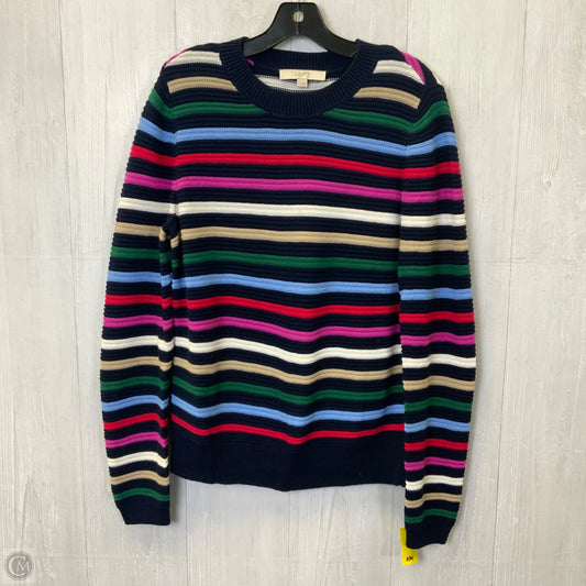Sweater By Loft In Striped Pattern, Size: M