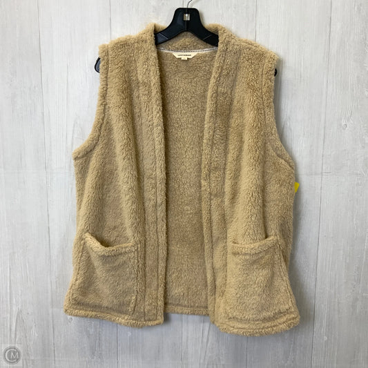 Vest Faux Fur & Sherpa By Lucky Brand In Tan, Size: M