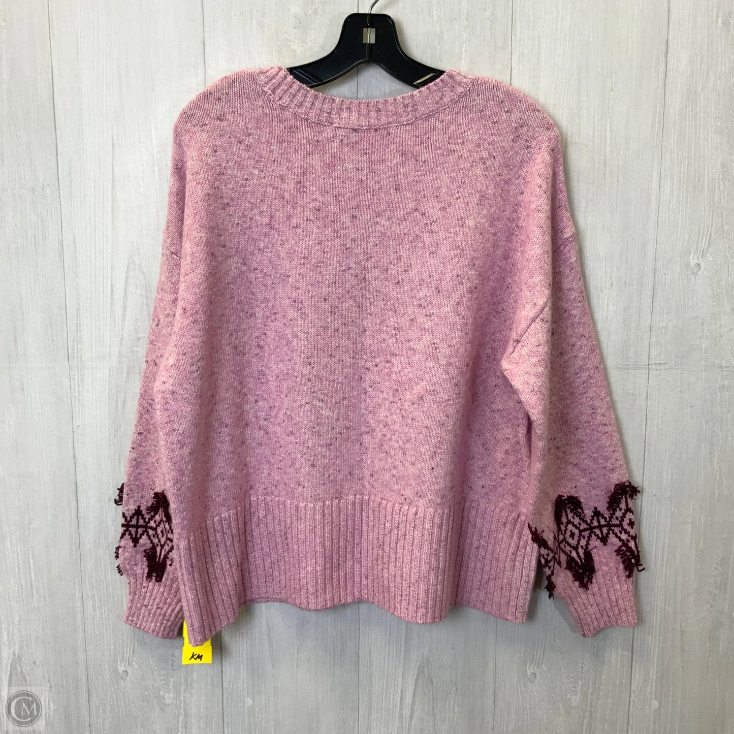 Sweater By Loft In Pink & Purple, Size: L