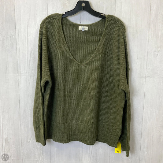 Sweater By Lucky Brand In Green, Size: L