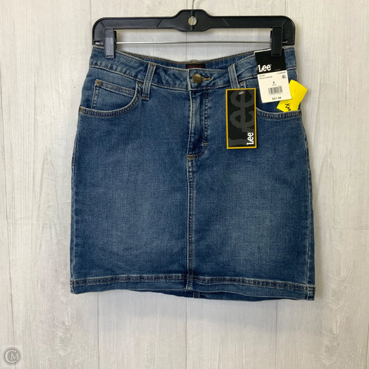 Skirt Mini & Short By Lee In Blue Denim, Size: 6