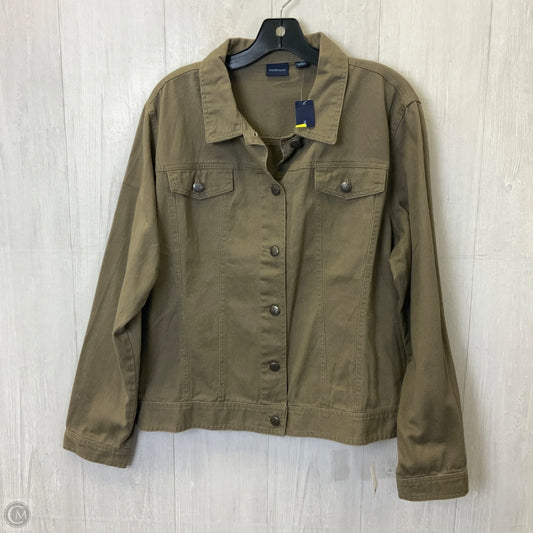 Blouse Long Sleeve By West Bound In Green, Size: Xl