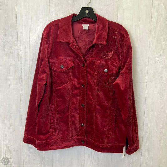 Jacket Other By Chicos In Red, Size: Xl