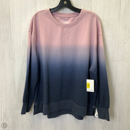 Top Long Sleeve By West Bound In Blue & Pink, Size: Xl