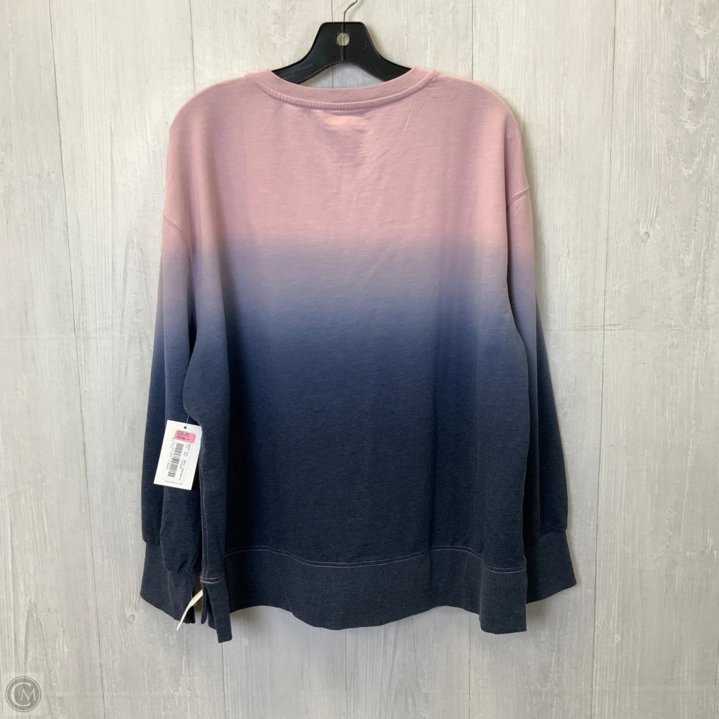 Top Long Sleeve By West Bound In Blue & Pink, Size: Xl