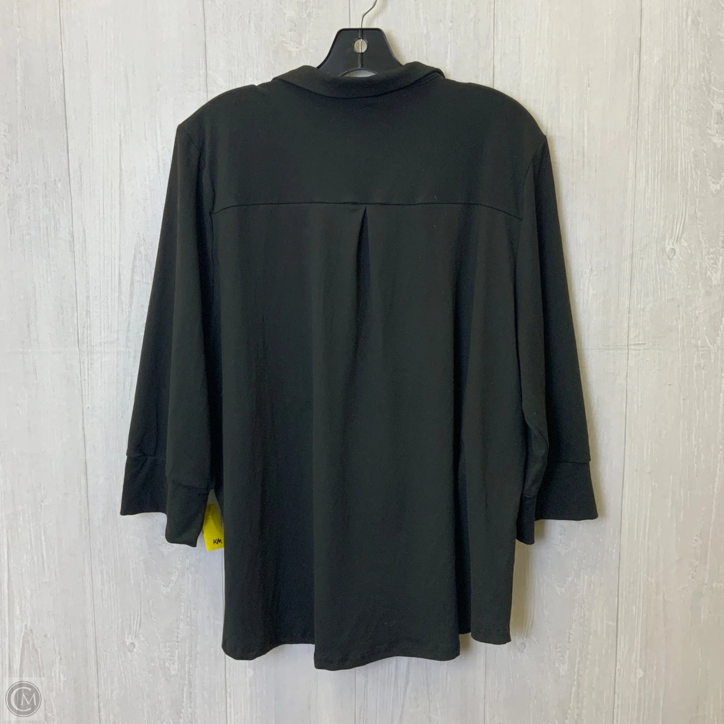 Blouse Short Sleeve By Clothes Mentor In Black, Size: 2x