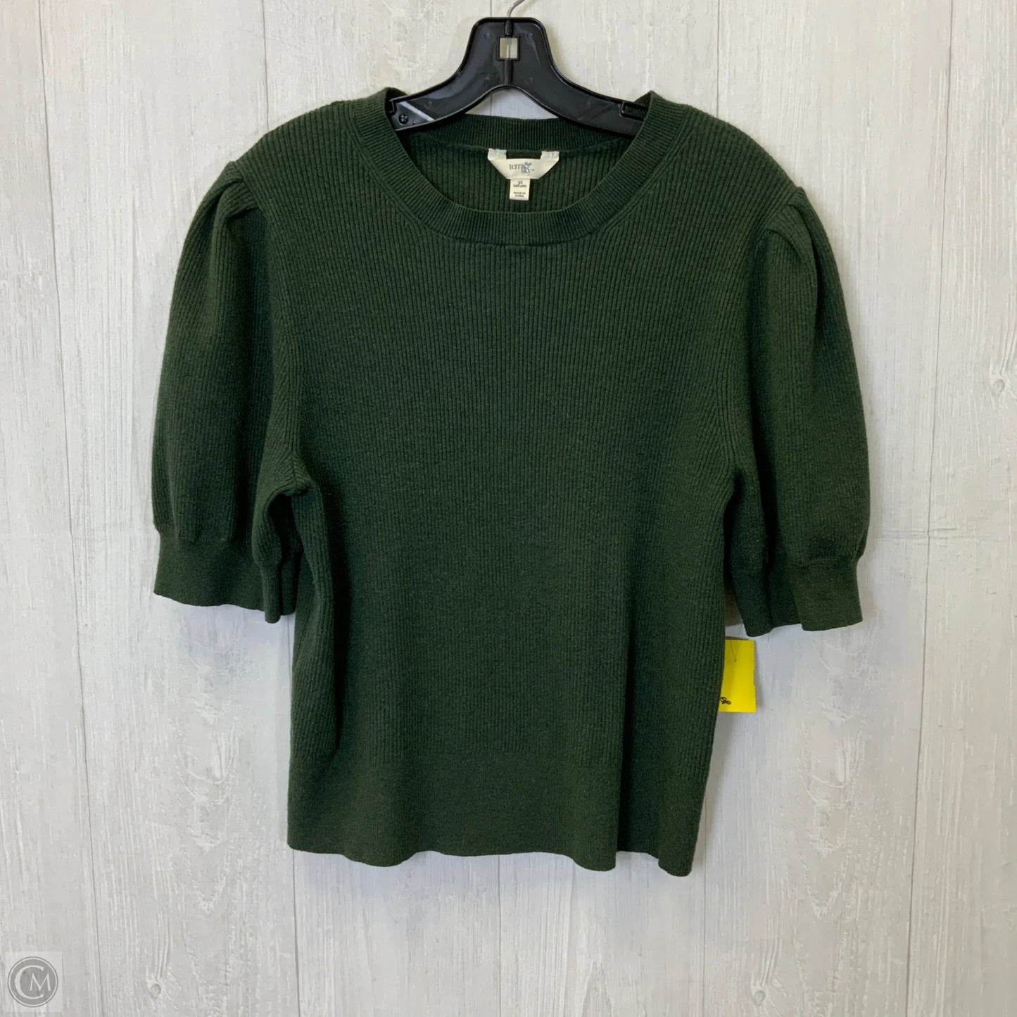 Sweater Short Sleeve By Terra & Sky In Green, Size: 3x