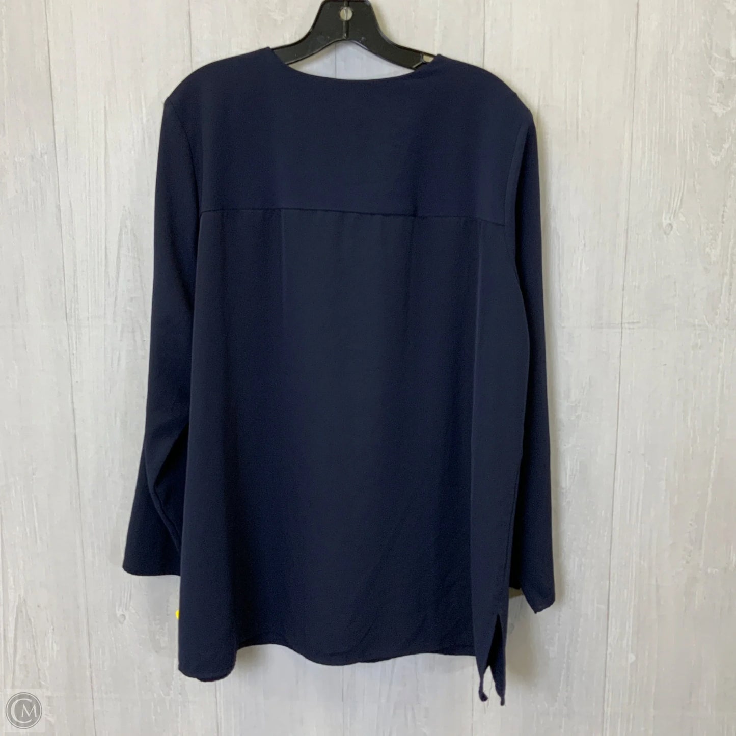Tunic Long Sleeve By Chicos In Navy, Size: 1x