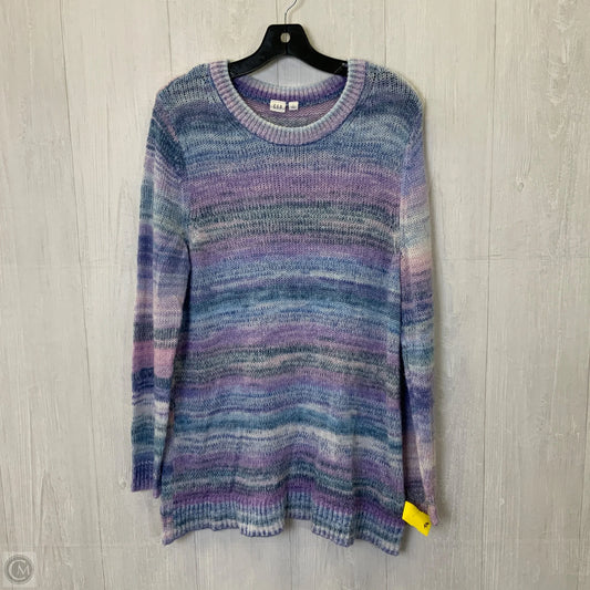 Sweater By Gap In Blue & Purple, Size: L