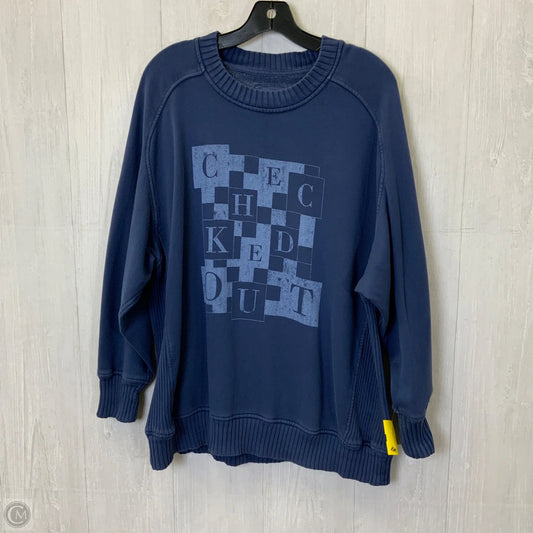 Sweatshirt Crewneck By Aerie In Navy, Size: M