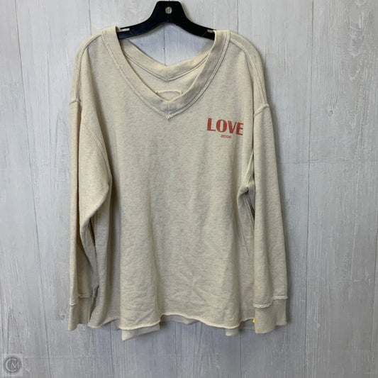 Sweatshirt Crewneck By Aerie In Cream, Size: M