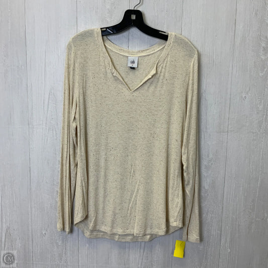 Top Long Sleeve By Cabi In Cream, Size: M