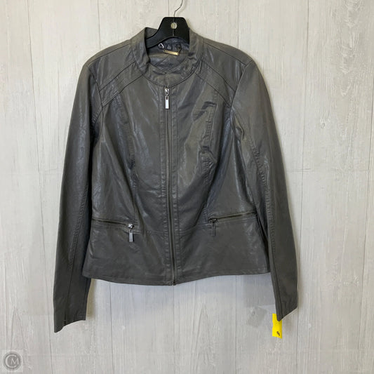 Jacket Moto By Jou Jou In Grey, Size: L