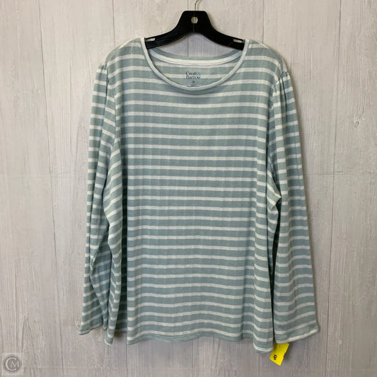 Top Long Sleeve By Croft And Barrow In Striped Pattern, Size: 3x