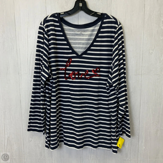 Top Long Sleeve By Lane Bryant In Striped Pattern, Size: 3x