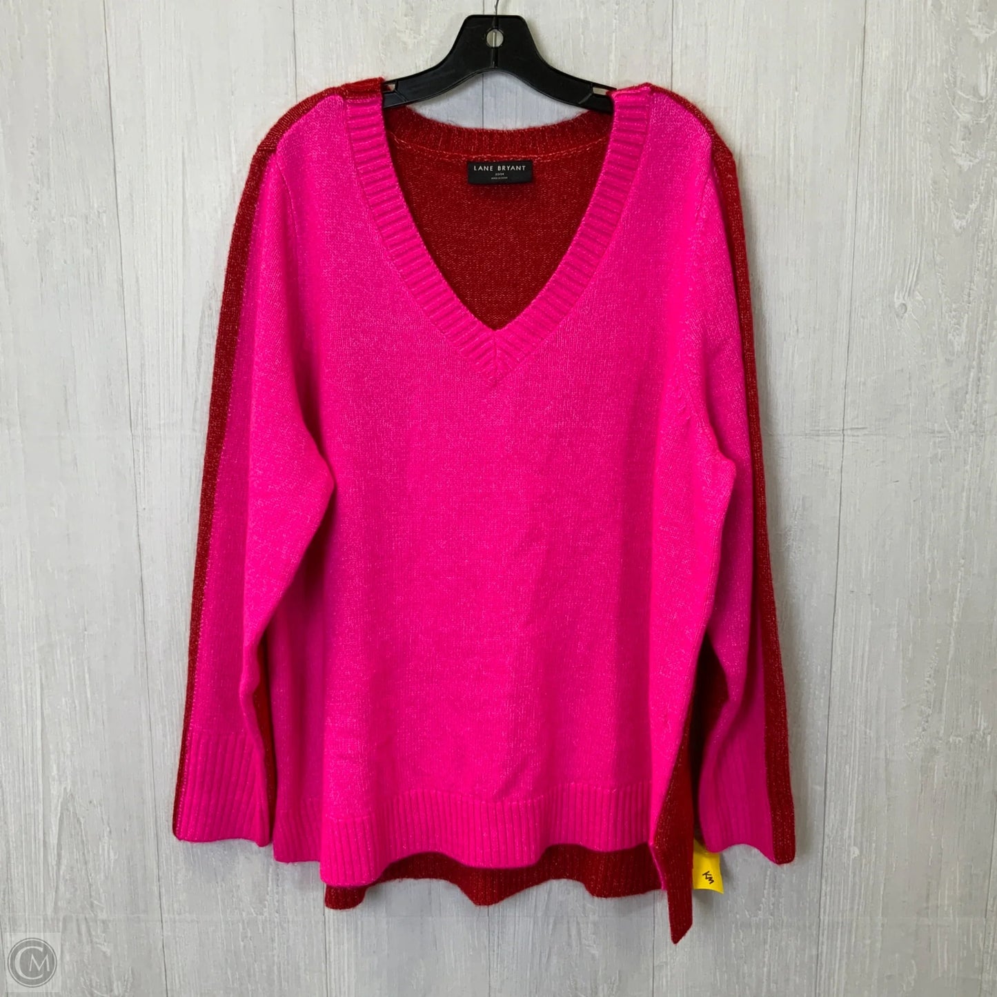 Sweater By Lane Bryant In Pink & Red, Size: 3x
