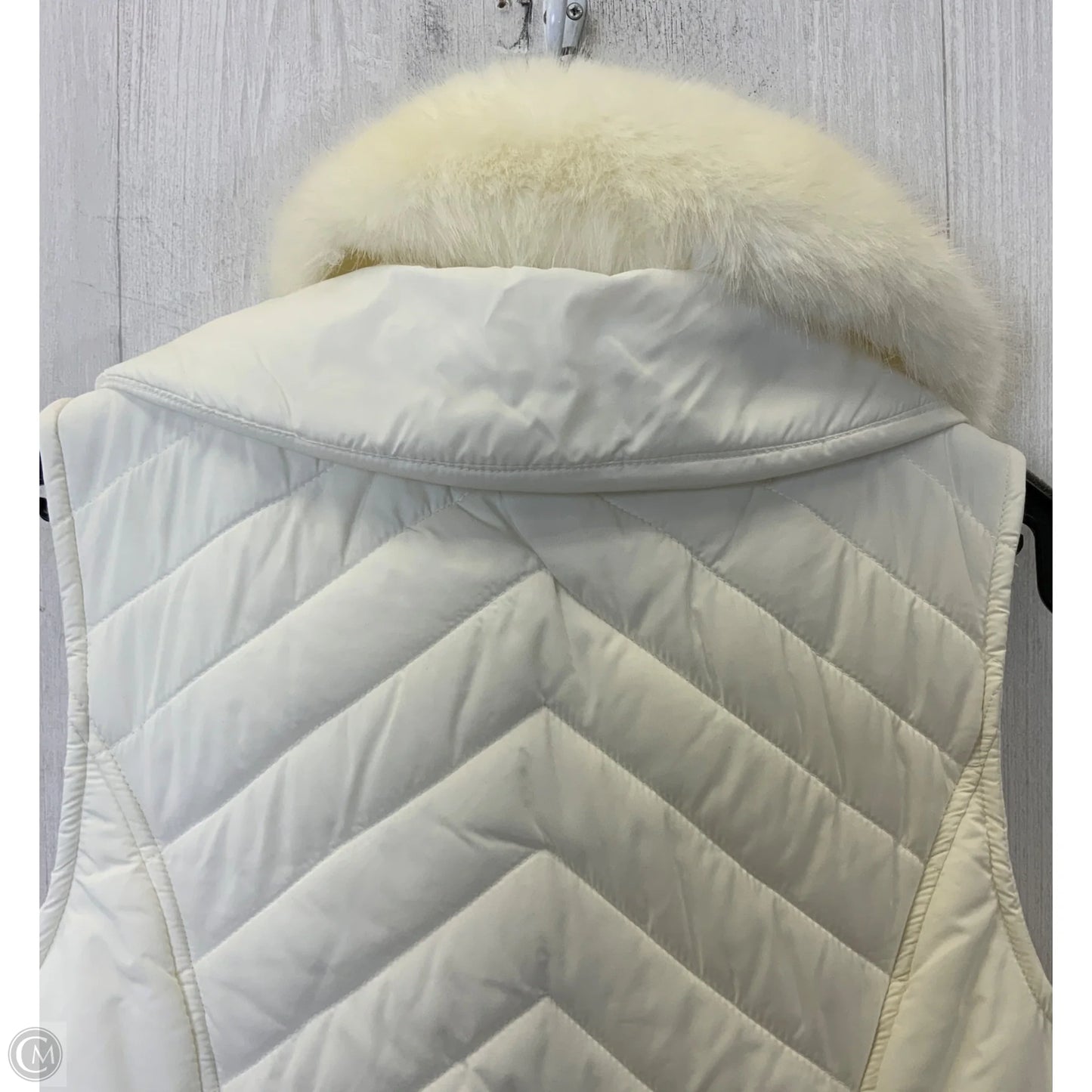 Vest Puffer & Quilted By White House Black Market In Cream, Size: M