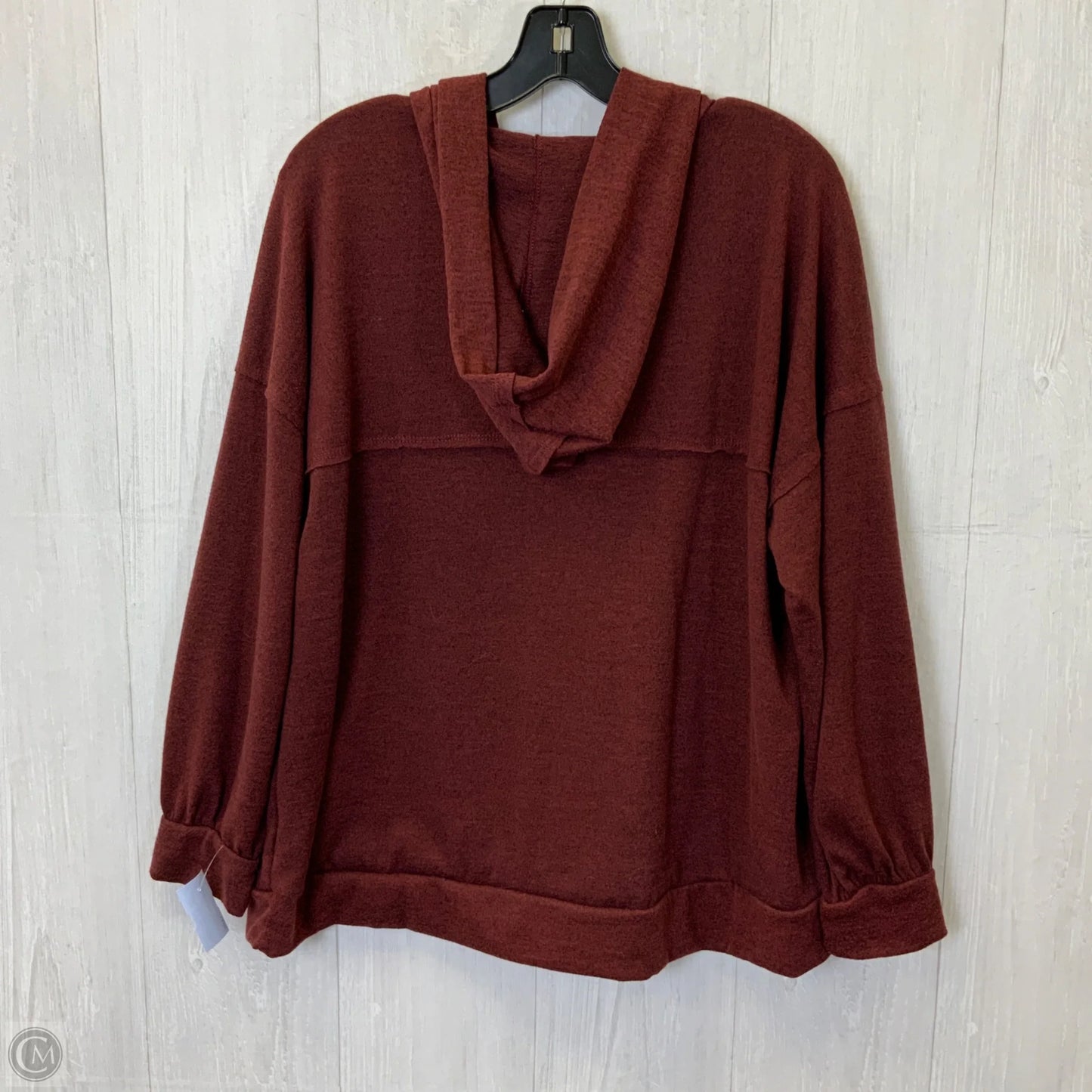 Top Long Sleeve By Andree By Unit In Red, Size: L