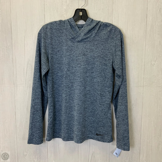 Athletic Top Long Sleeve Hoodie By Nike Apparel In Navy, Size: S